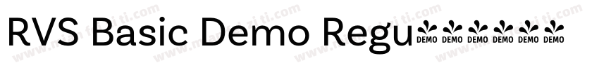 RVS Basic Demo Regu字体转换